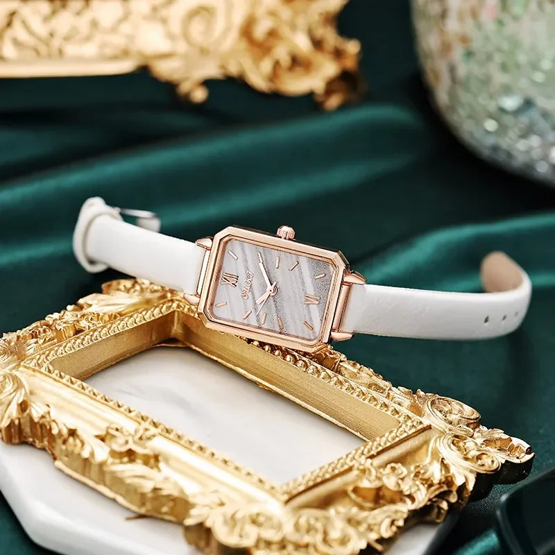 Retro Rectangle Quartz Women Watch