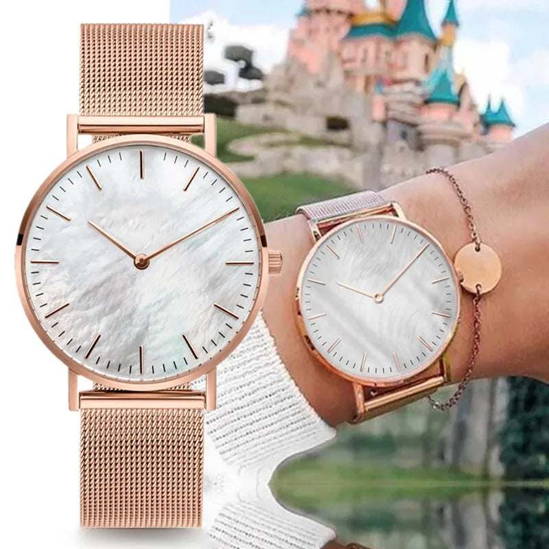 Mesh Strap Quartz Women Watch