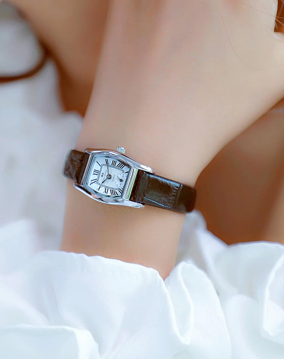 Vintage Rectangle Leather Women Watch