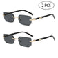 Rimless Rectangle Fashion Sunglasses
