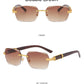 Rimless Gradient Square Sunglasses