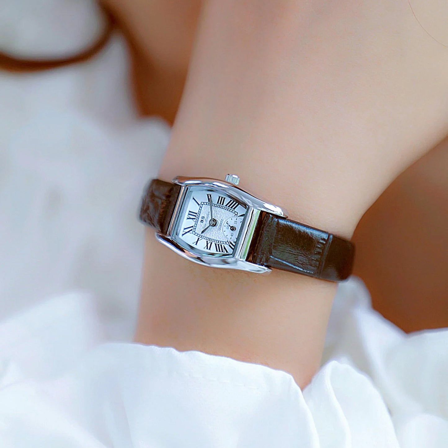 Vintage Rectangle Leather Women Watch