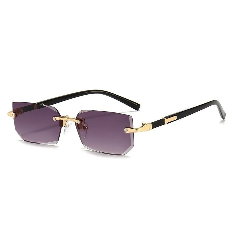 Rimless Designer Cutting Sunglasses