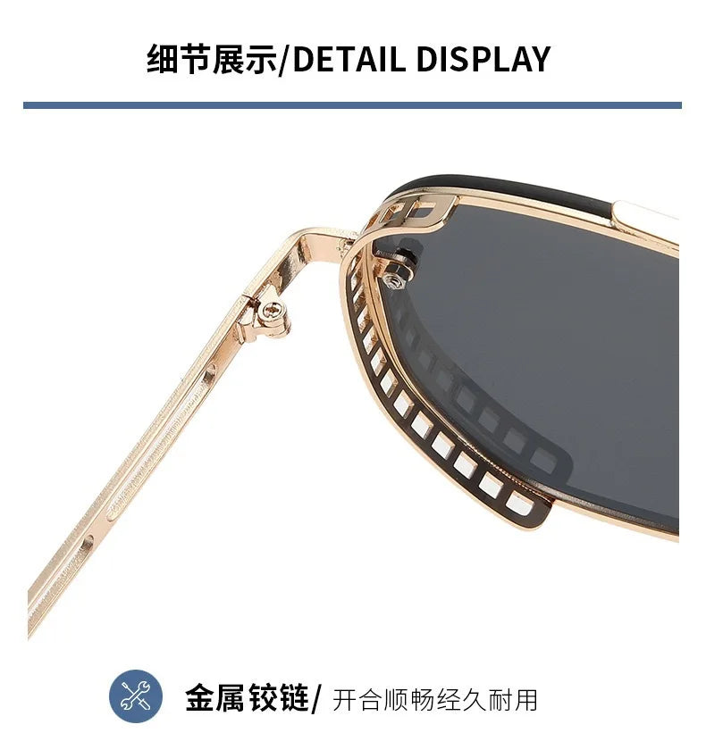 Steampunk Square Metal Sunglasses