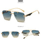Rimless Pilot Retro Sunglasses