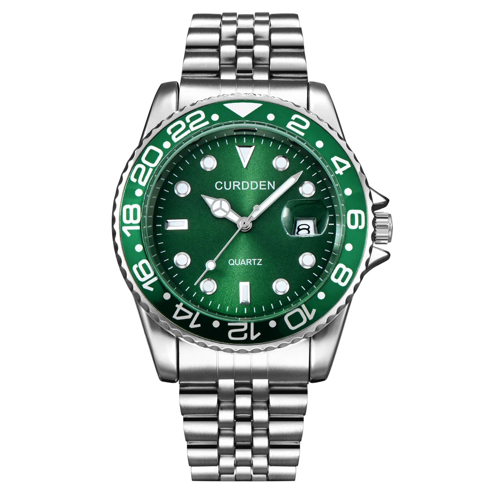 Green Dial Casual Men Watch