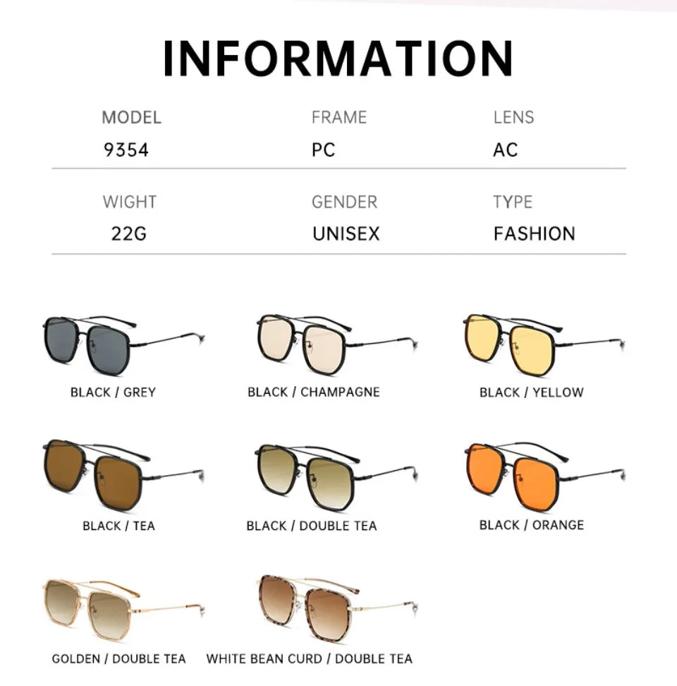 European Designer Big Frame Sunglasses