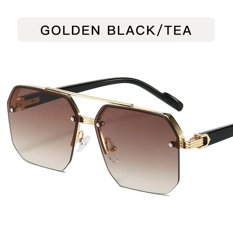 Half Frame Retro Sunglasses