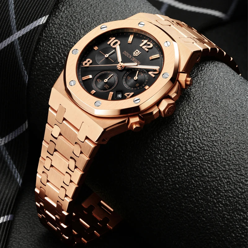 Chronograph Steel Quartz Men Watch
