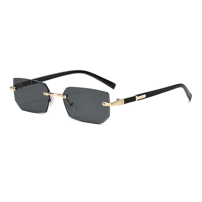 Rimless Rectangle Fashion Sunglasses