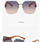 Oversized Rimless Women Sunglasses