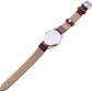 Frosted Dial Leather Women Watch
