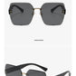 Oversized Rimless Women Sunglasses