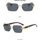Rimless Gradient Square Sunglasses