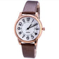 Frosted Dial Leather Women Watch