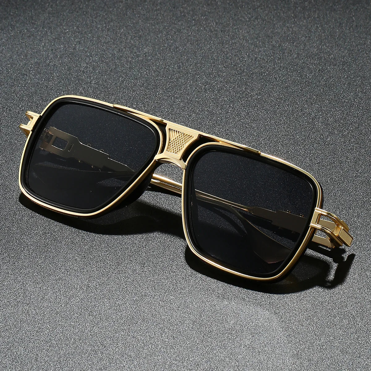 Wooden Vintage Square Sunglasses