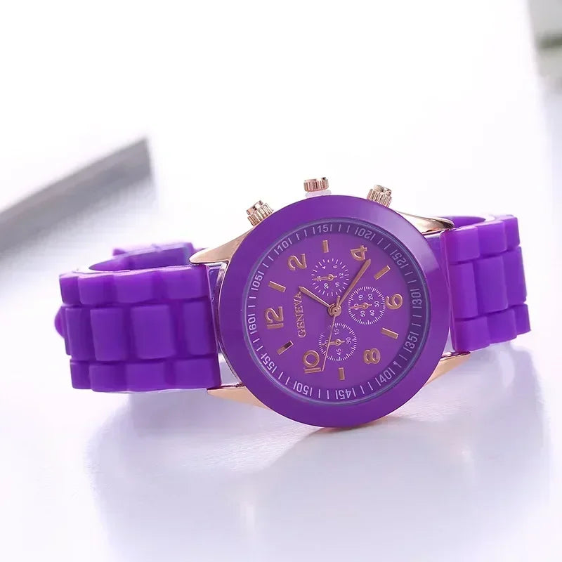 Silicone Strap Fashion Women Watch