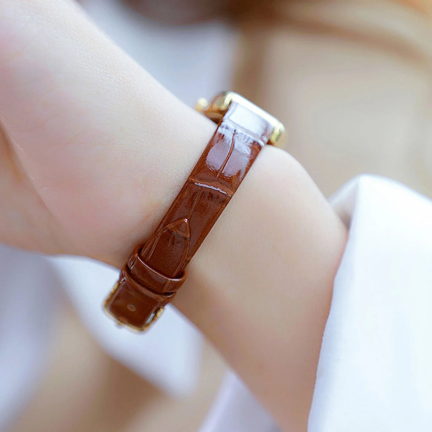 Vintage Rectangle Leather Women Watch