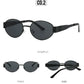 Oval Metal Designer Sunglasses