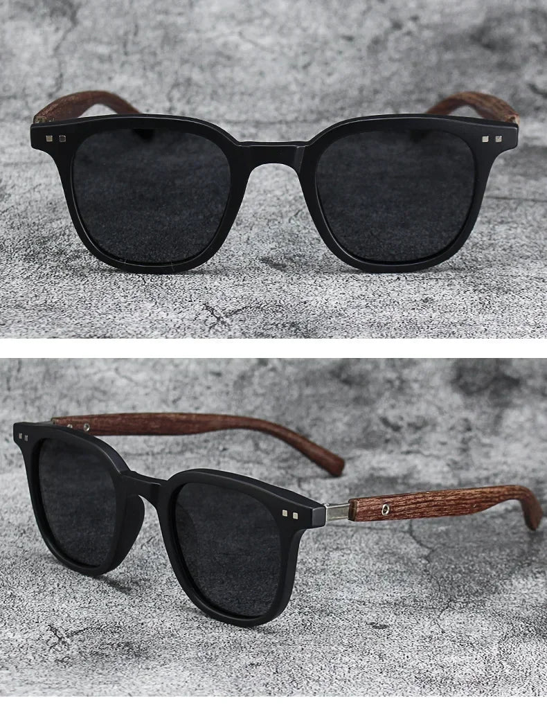 Wood Grain Polarized Sunglasses