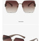 Oversized Rimless Women Sunglasses