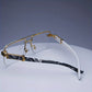 Frameless Classic Square Sunglasses