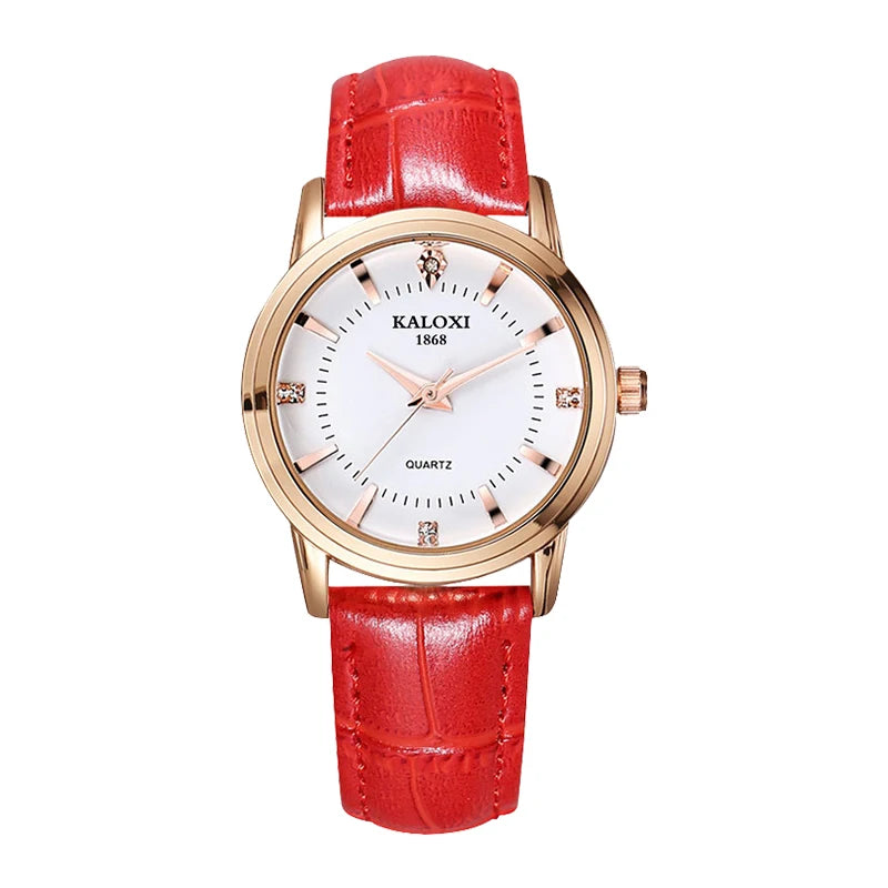 Business Leather Quartz Women Watch