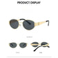 Oval Metal Designer Sunglasses