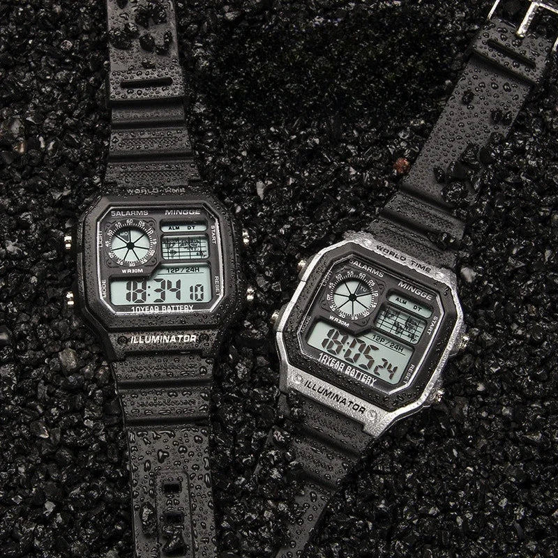 Retro Digital Men Sports Watch
