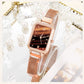 Square Dial Bracelet Watch Set