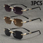 Rimless Rectangle Fashion Sunglasses
