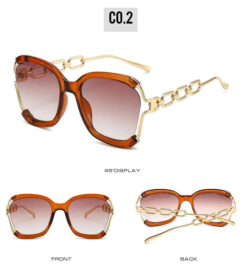Chain Metal Retro Sunglasses