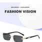 Rimless Rectangle Fashion Sunglasses