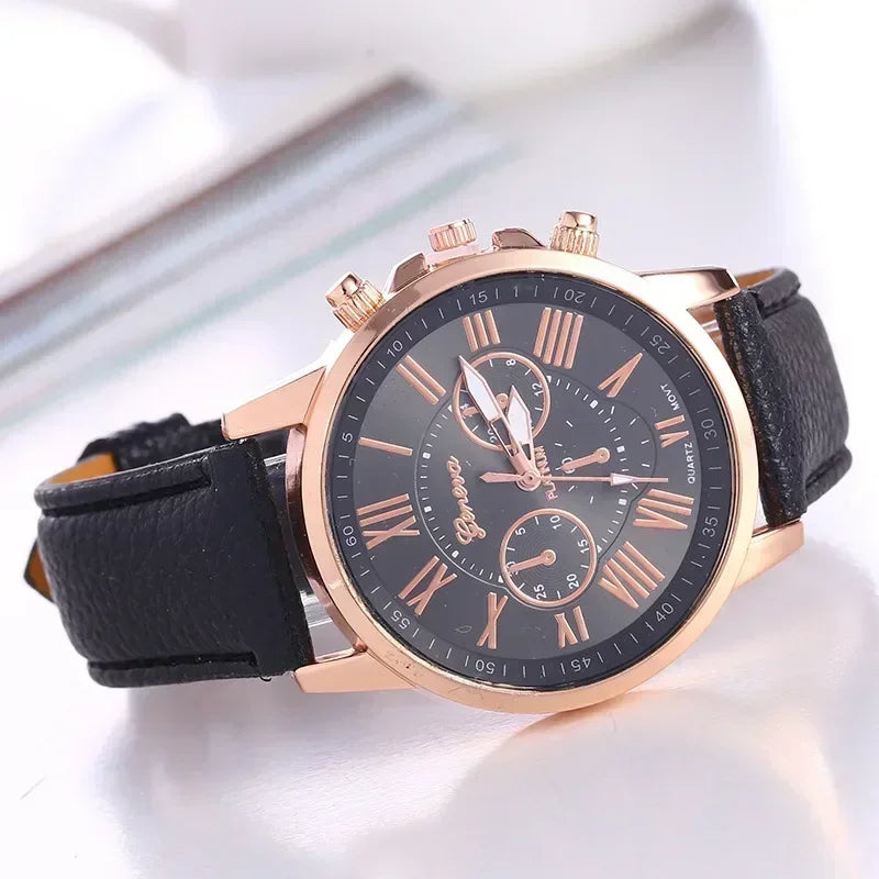 Minimal Leather Dress Women Watch