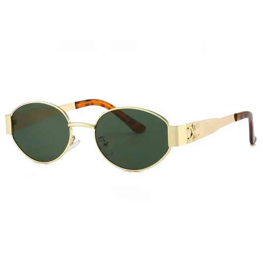 Oval Metal Designer Sunglasses
