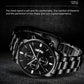 Black Steel Business Men Watch