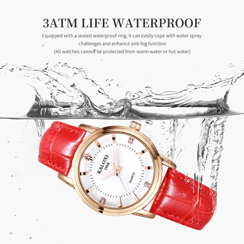 Business Leather Quartz Women Watch