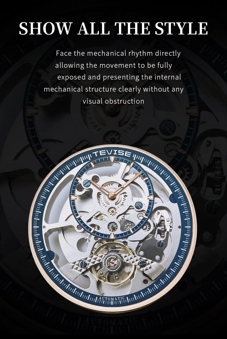 Skeleton Automatic Steel Men Watch