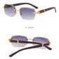 Rimless Gradient Square Sunglasses