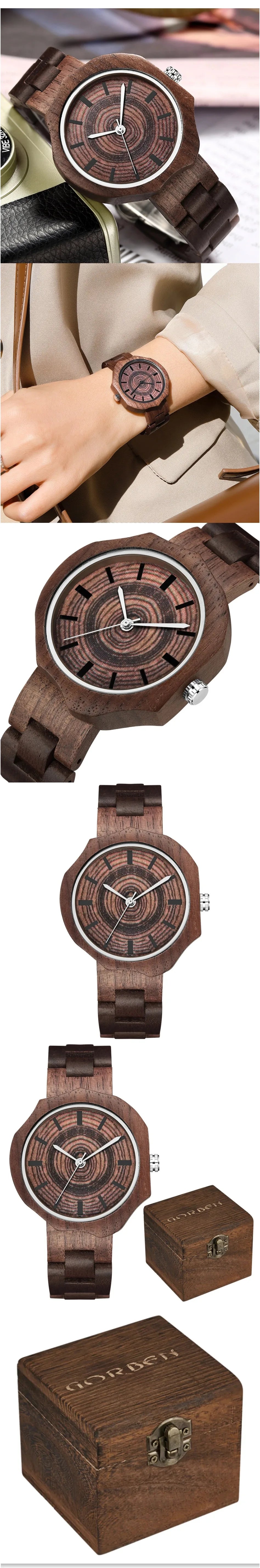 Wooden Strap Quartz Ladies Watch