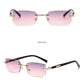 Rimless Rectangle Fashion Sunglasses
