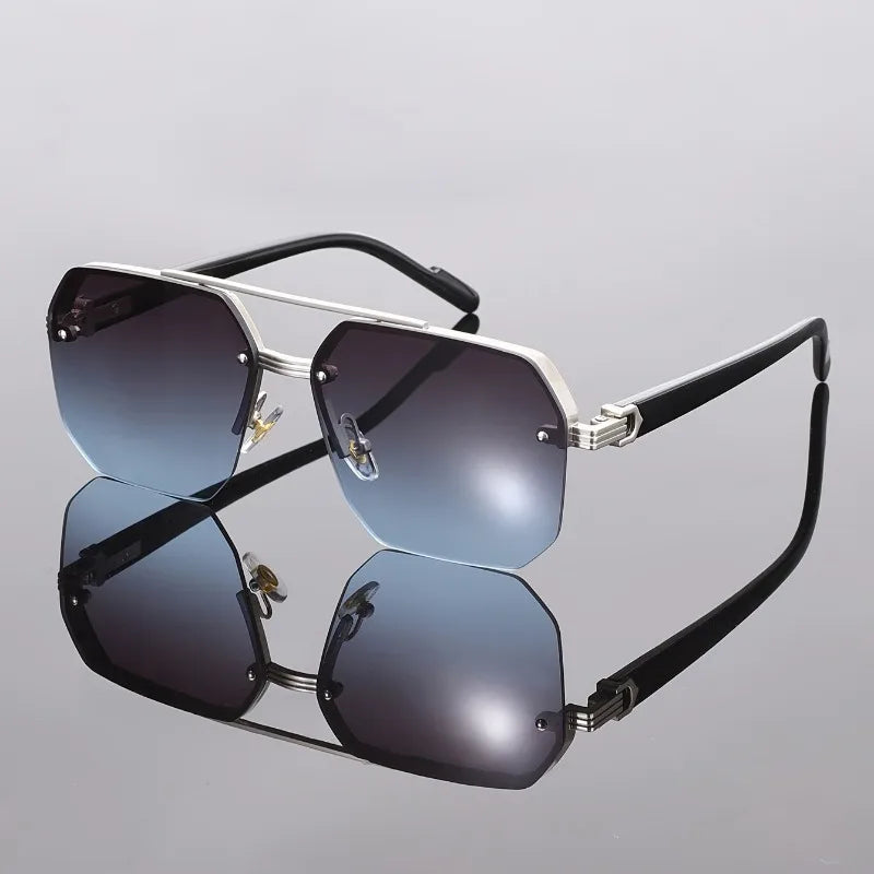 Square Half Frame Sunglasses