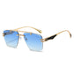 Rimless Pilot Retro Sunglasses