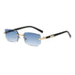 Rimless Rectangle Fashion Sunglasses