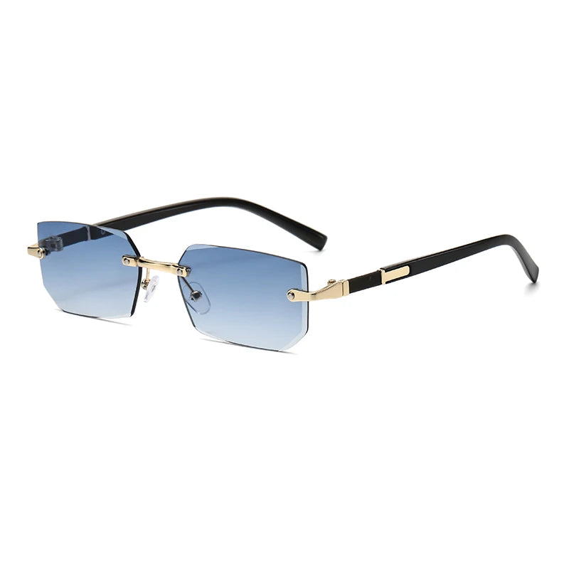 Rimless Rectangle Fashion Sunglasses