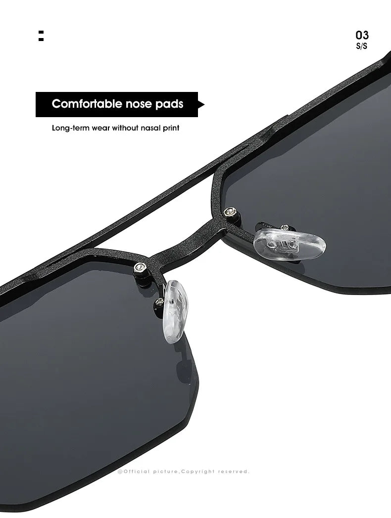 Half Frame Retro Sunglasses