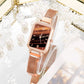 Square Dial Bracelet Watch Set